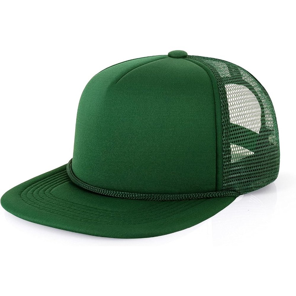 Men Mesh Snapback Trucker Flat Bill Foam Top Hat
